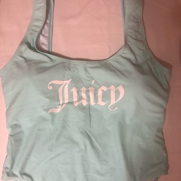 Juicy Couture Label One-Piece Swimsuit Pastel Blue - Picture 4 of 9